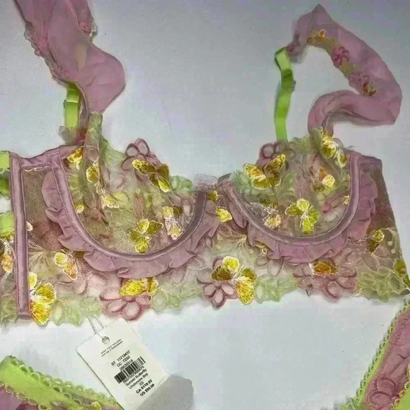 13. NWT For Love & Lemons Sunset Butterfly Ruffle Bustier size XS - Picture 6 of 7